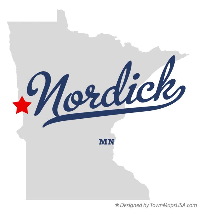 Map of Nordick Minnesota MN