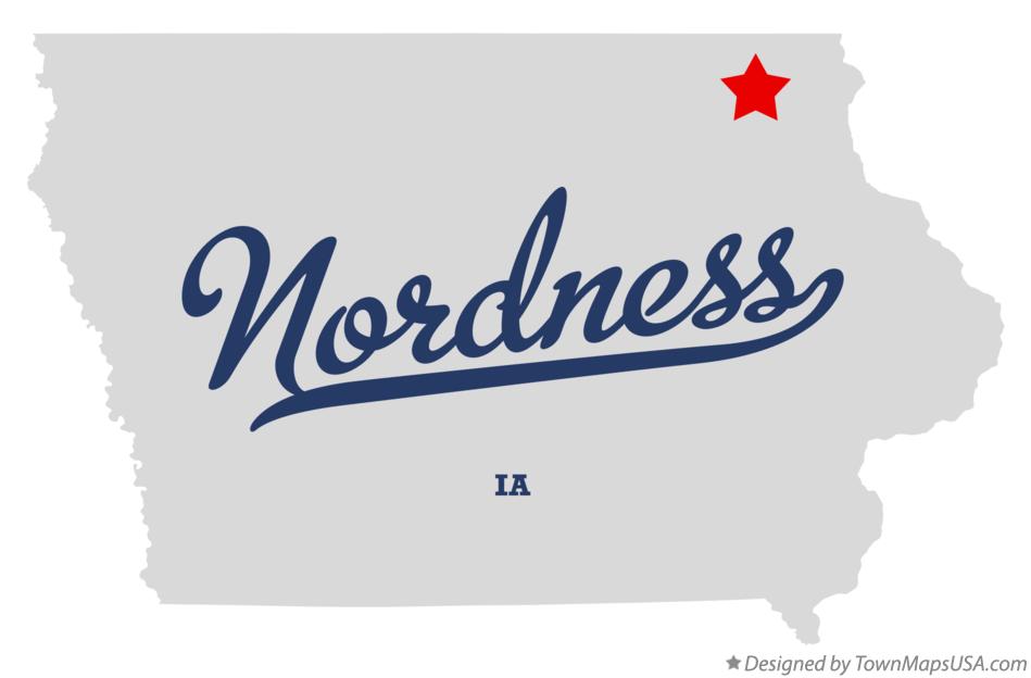 Map of Nordness Iowa IA