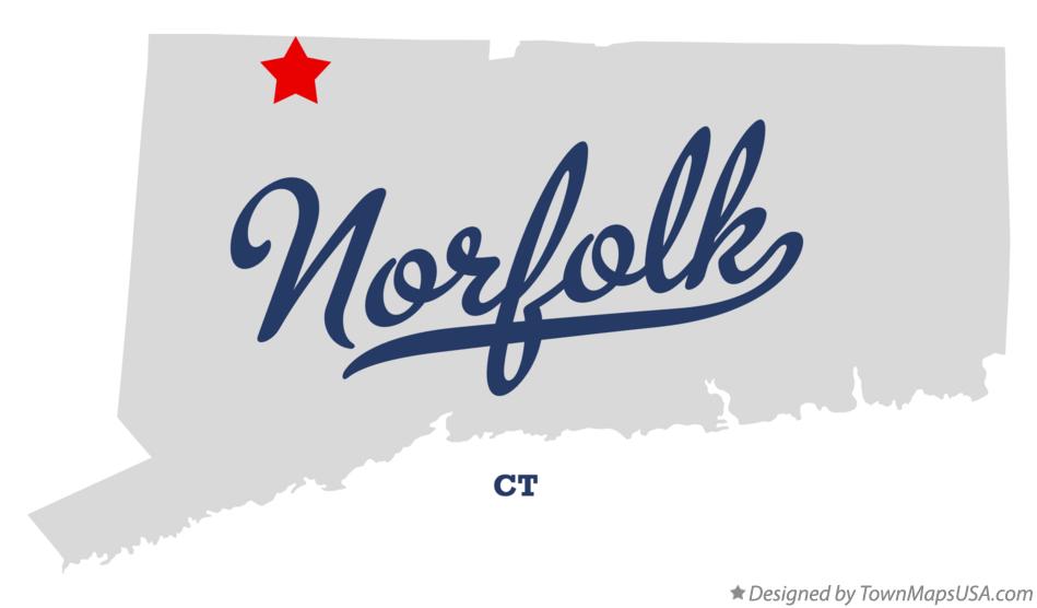 Map of Norfolk Connecticut CT
