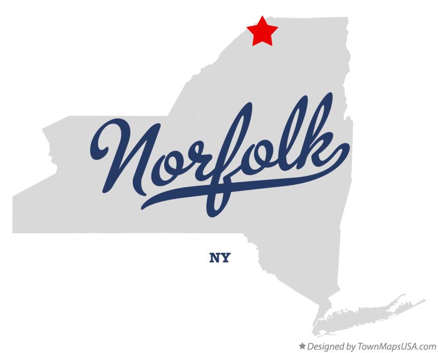 Map of Norfolk New York NY