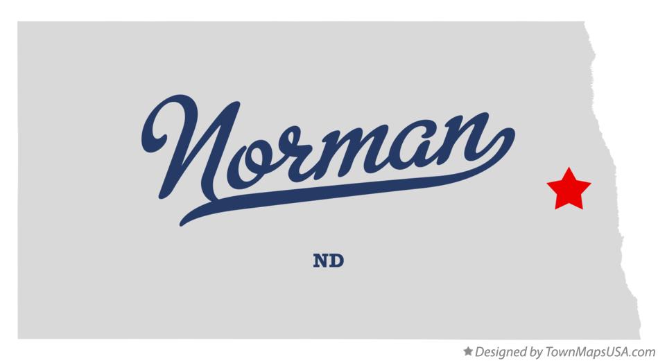 Map of Norman North Dakota ND