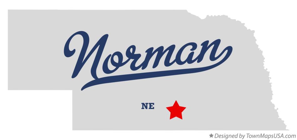 Map of Norman Nebraska NE