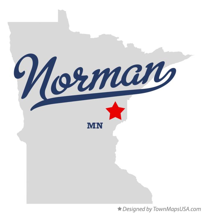 Map of Norman Minnesota MN