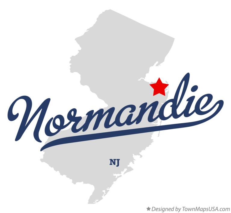 Map of Normandie New Jersey NJ