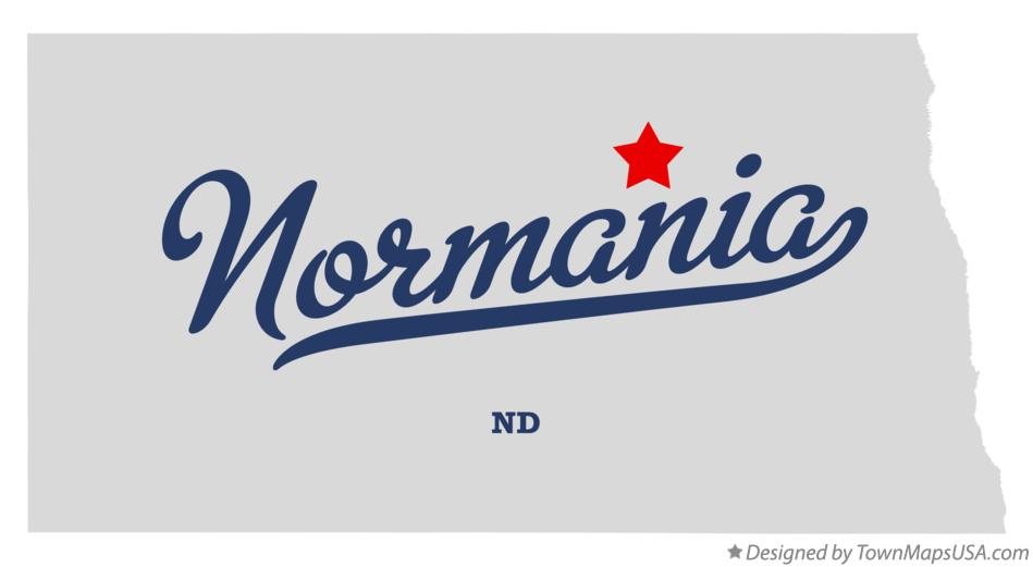 Map of Normania North Dakota ND
