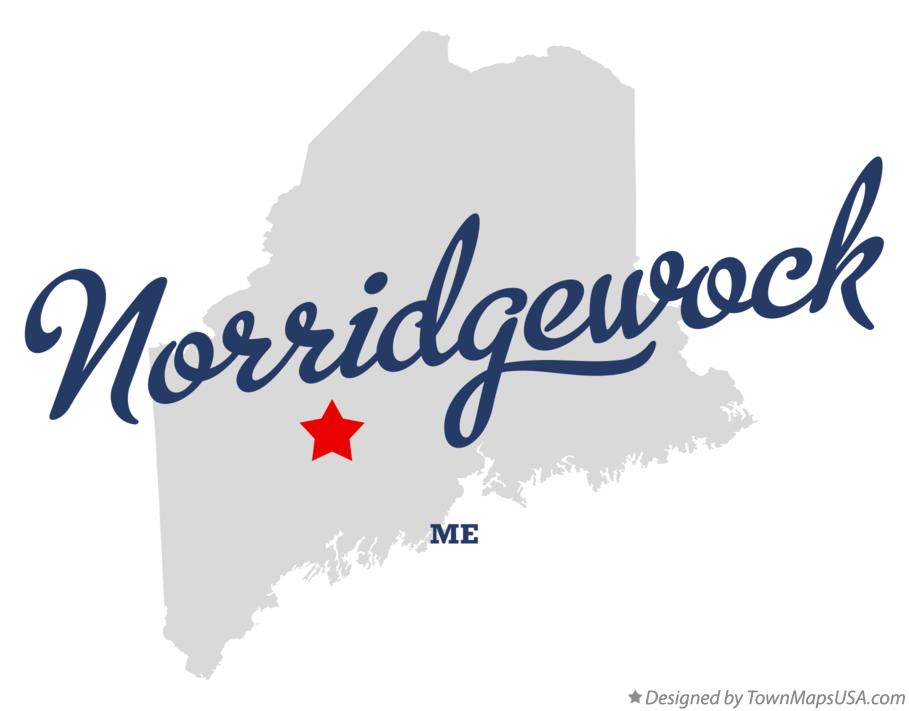 Map of Norridgewock Maine ME