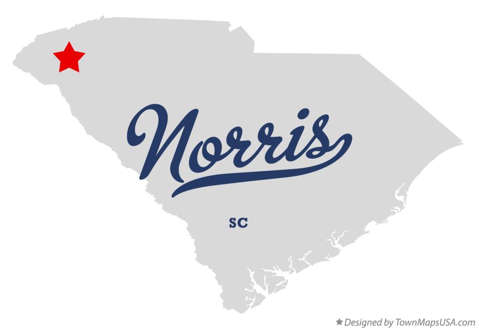 Map of Norris South Carolina SC