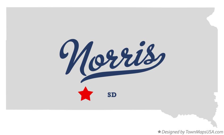 Map of Norris South Dakota SD