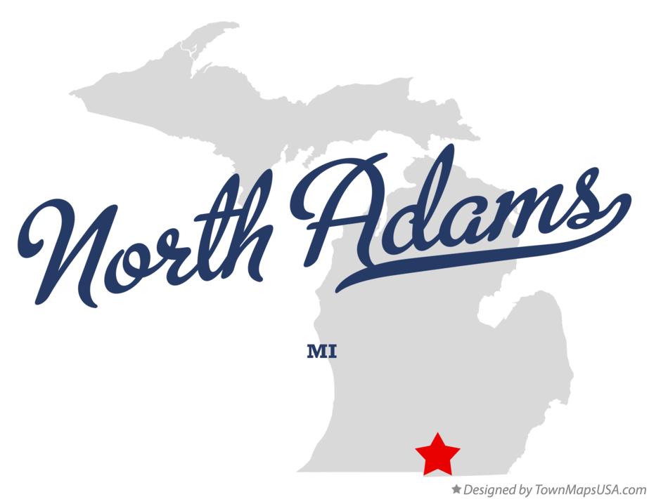 Map of North Adams Michigan MI