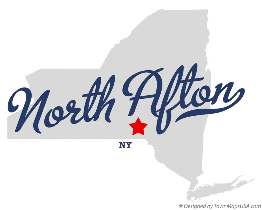 Map of North Afton New York NY