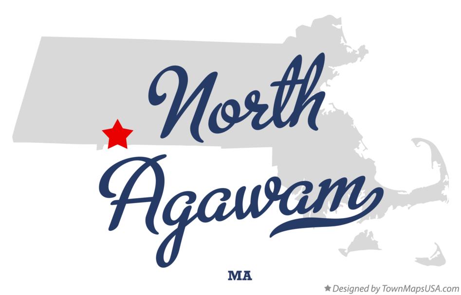 Map of North Agawam Massachusetts MA