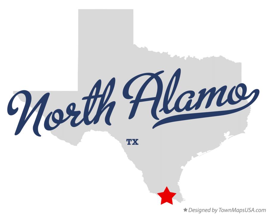 Map of North Alamo Texas TX