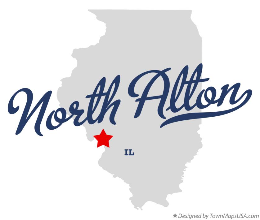 Map of North Alton Illinois IL