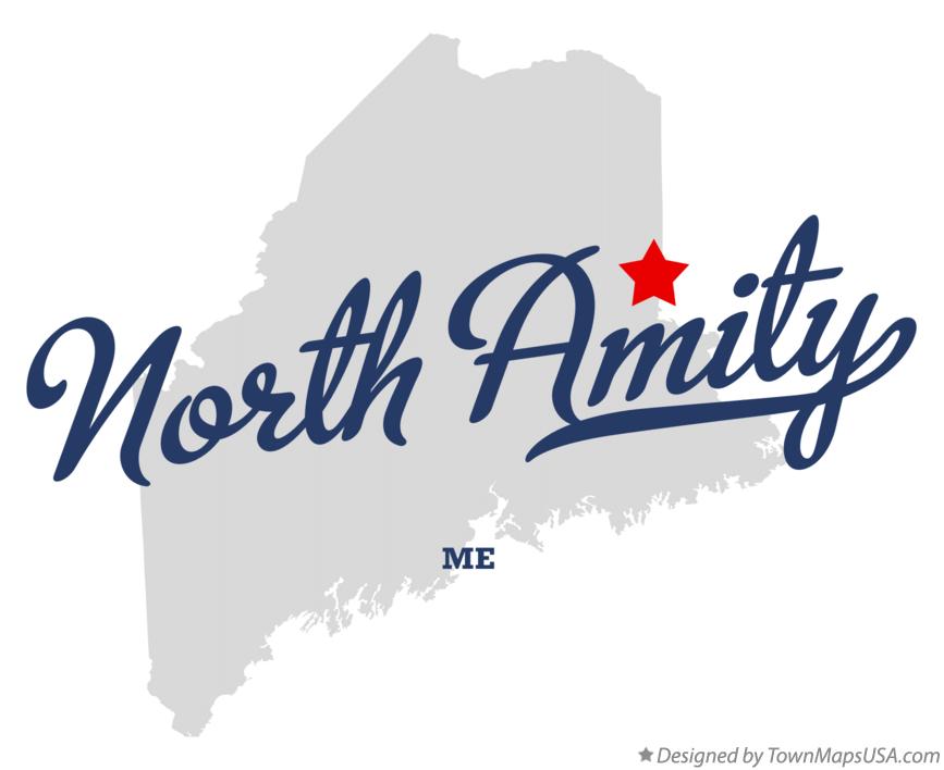 Map of North Amity Maine ME