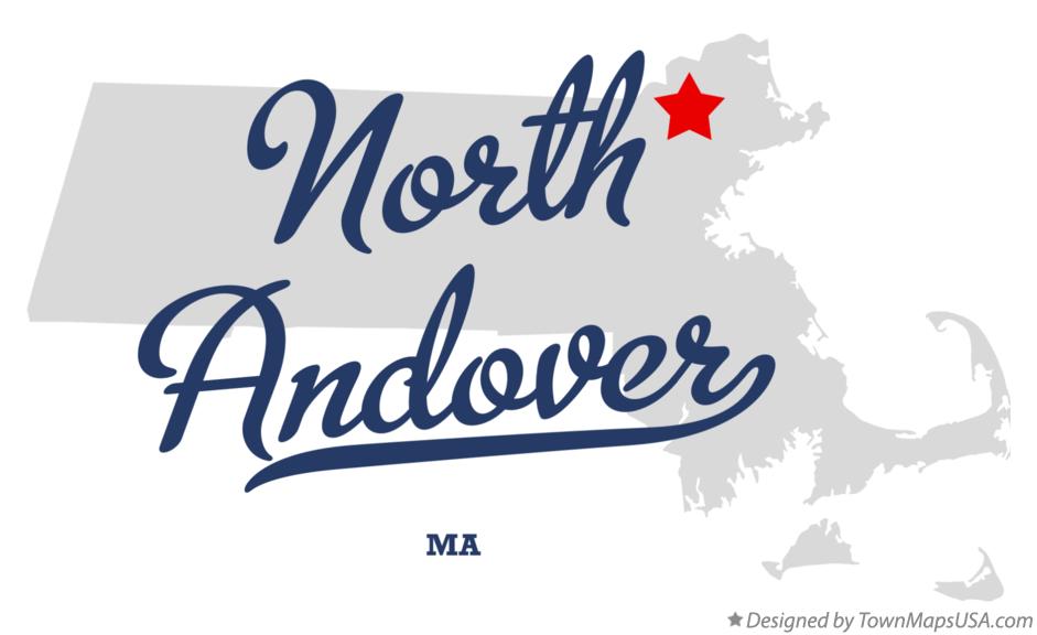 Map of North Andover Massachusetts MA