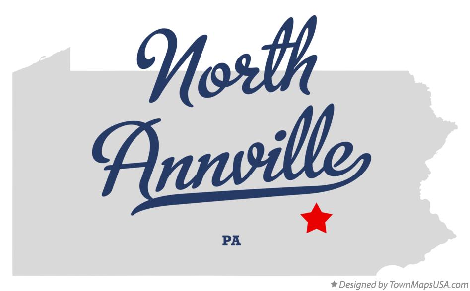 Map of North Annville Pennsylvania PA