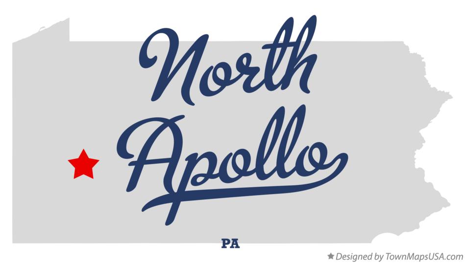 Map of North Apollo Pennsylvania PA