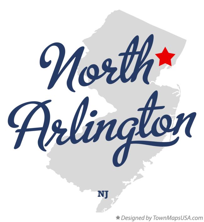 Map of North Arlington New Jersey NJ
