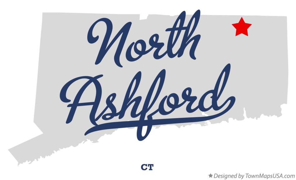 Map of North Ashford Connecticut CT