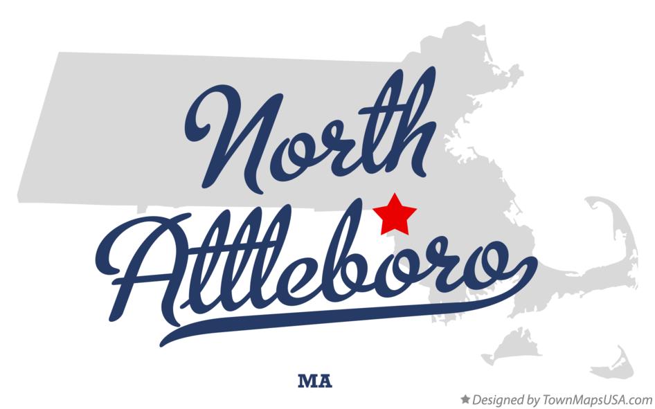 Map of North Attleboro Massachusetts MA