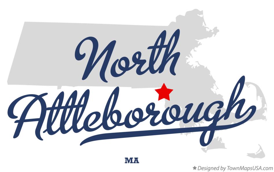 Map of North Attleborough Massachusetts MA