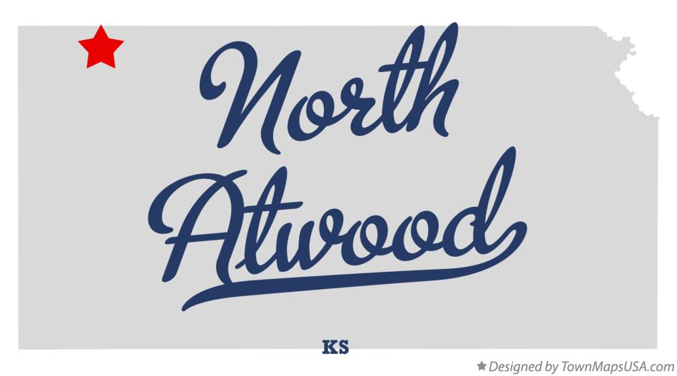 Map of North Atwood Kansas KS