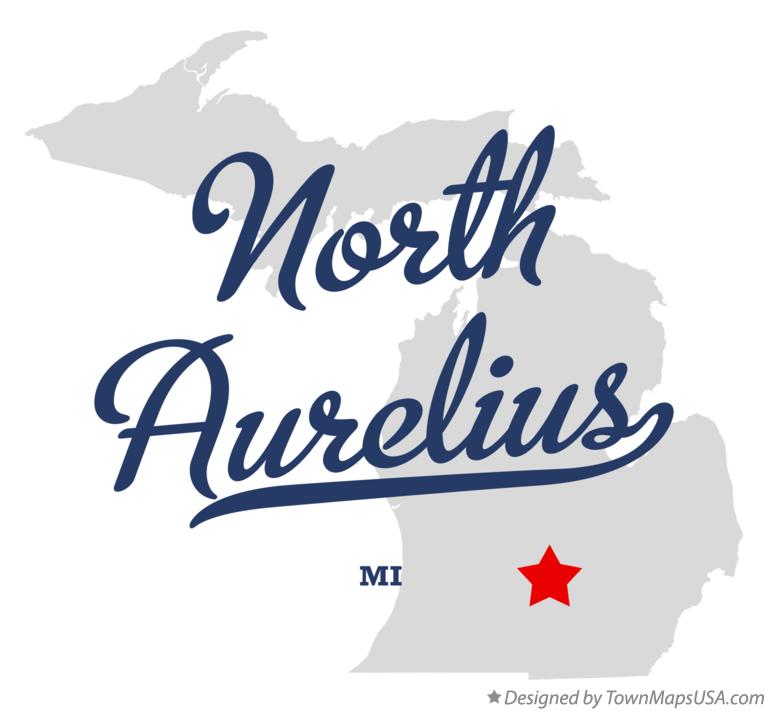 Map of North Aurelius Michigan MI
