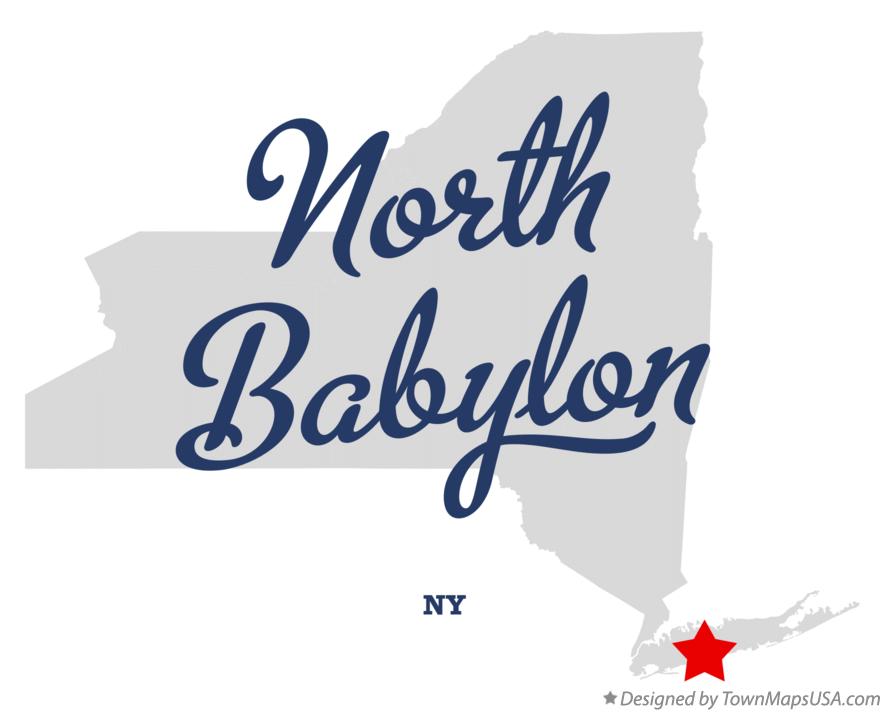 Map of North Babylon New York NY