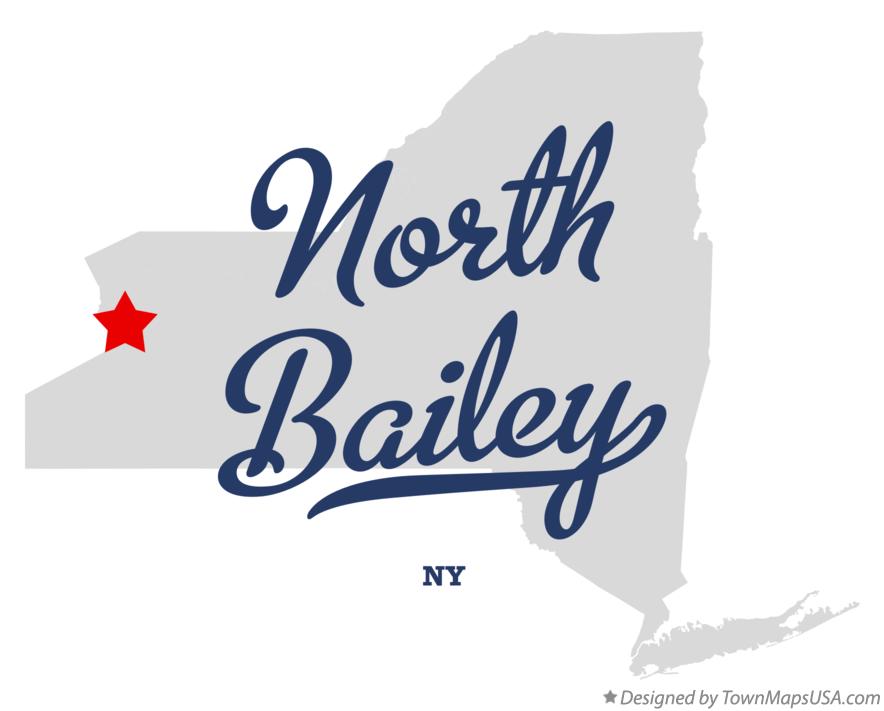 Map of North Bailey New York NY