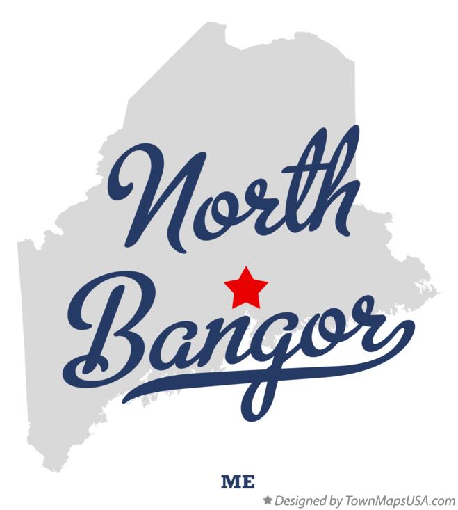 Map of North Bangor Maine ME