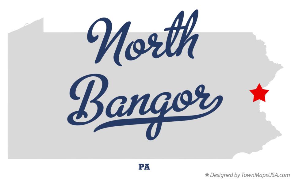 Map of North Bangor Pennsylvania PA