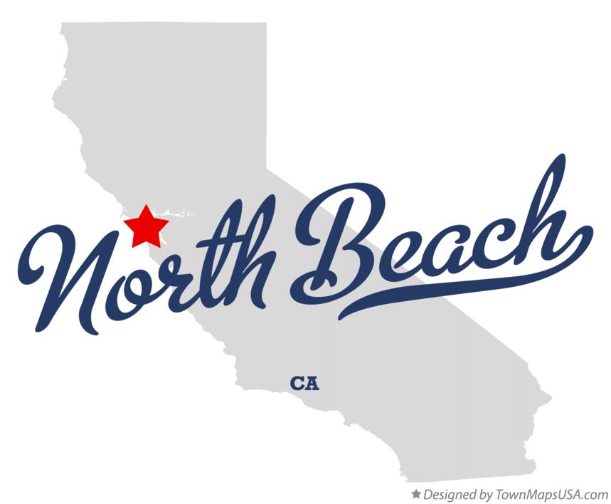 Map of North Beach California CA