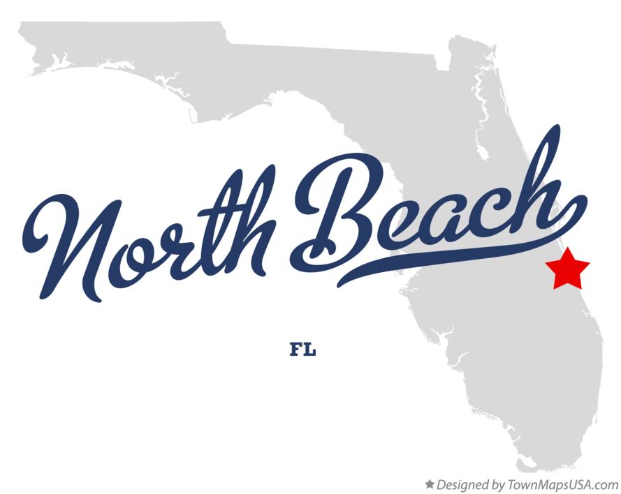 Map of North Beach Florida FL