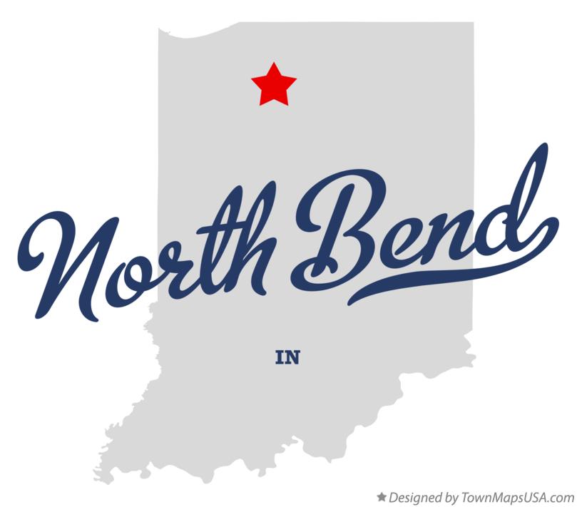 Map of North Bend Indiana IN