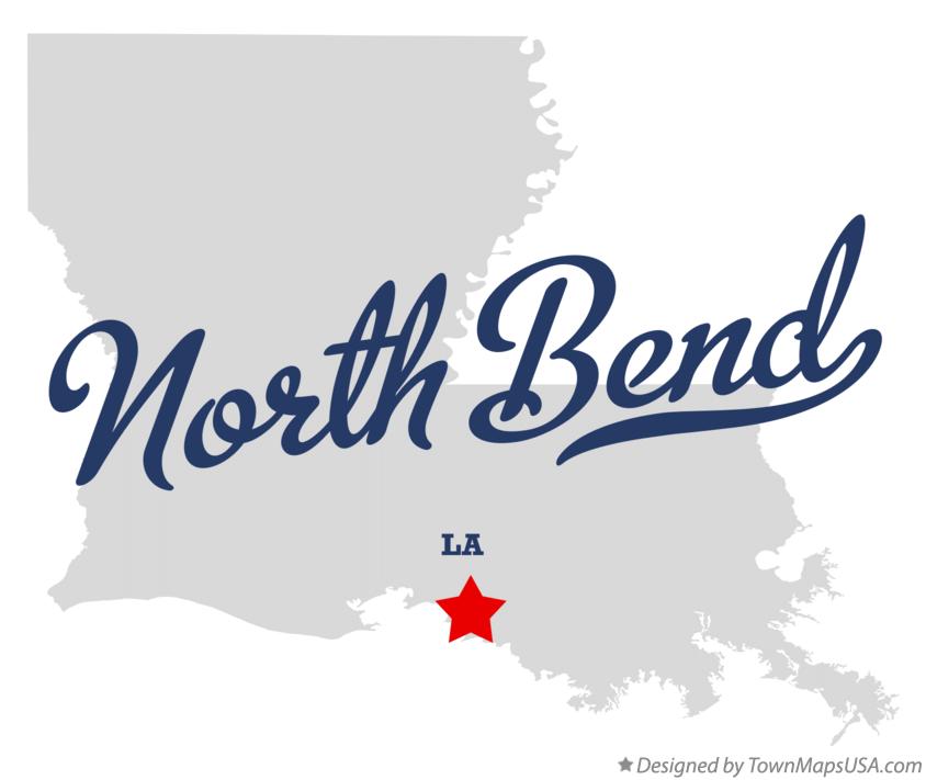 Map of North Bend Louisiana LA