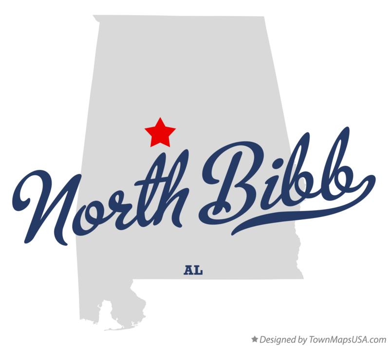 Map of North Bibb Alabama AL