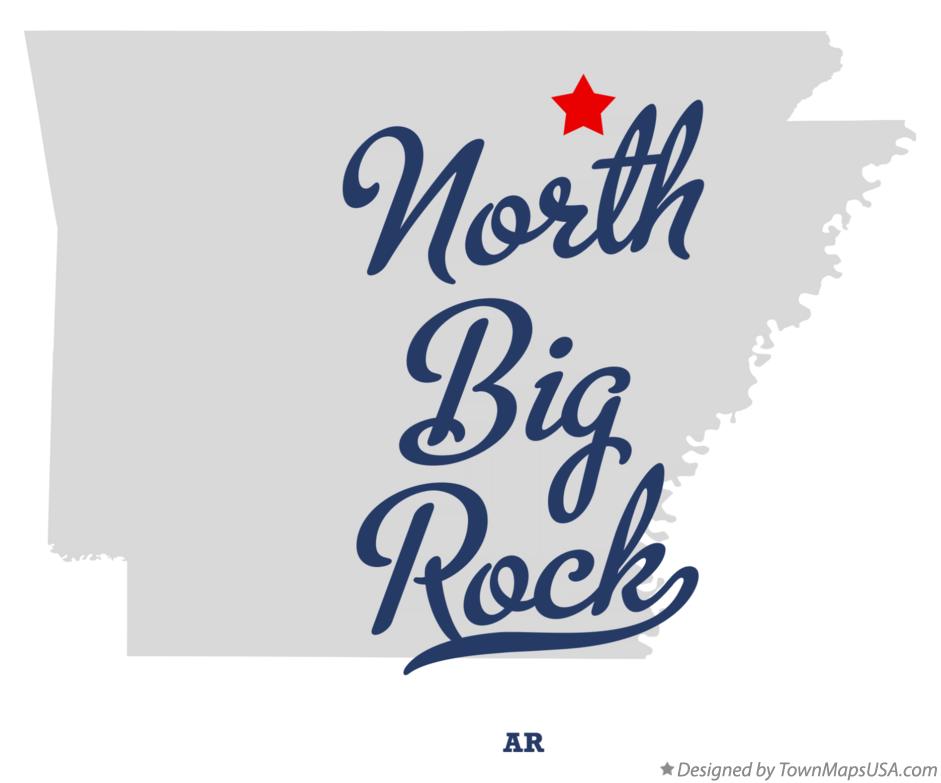 Map of North Big Rock Arkansas AR