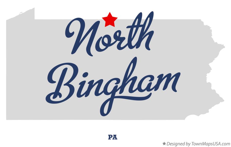 Map of North Bingham Pennsylvania PA