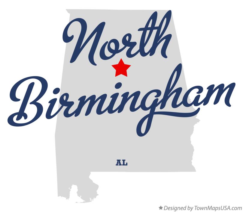 Map of North Birmingham Alabama AL
