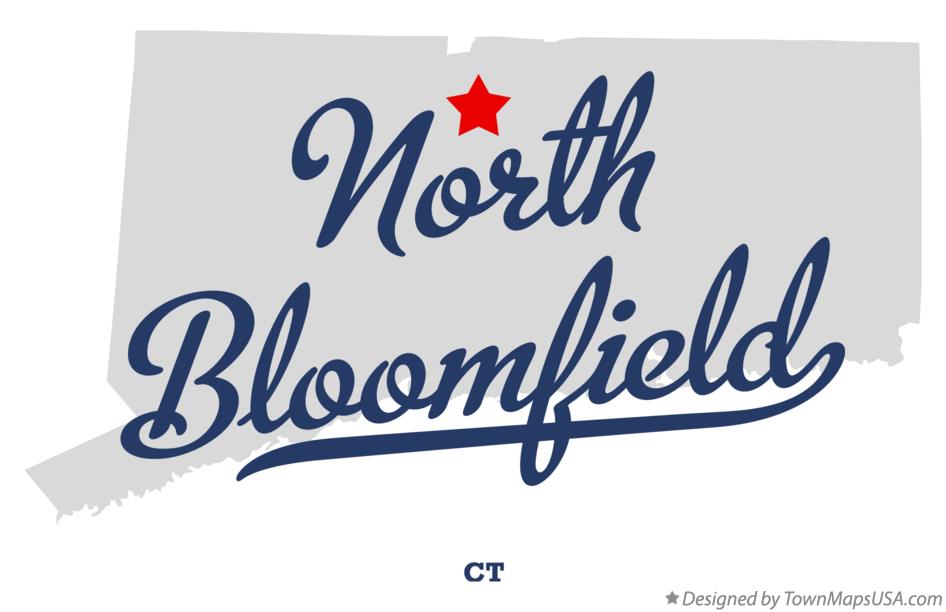 Map of North Bloomfield Connecticut CT