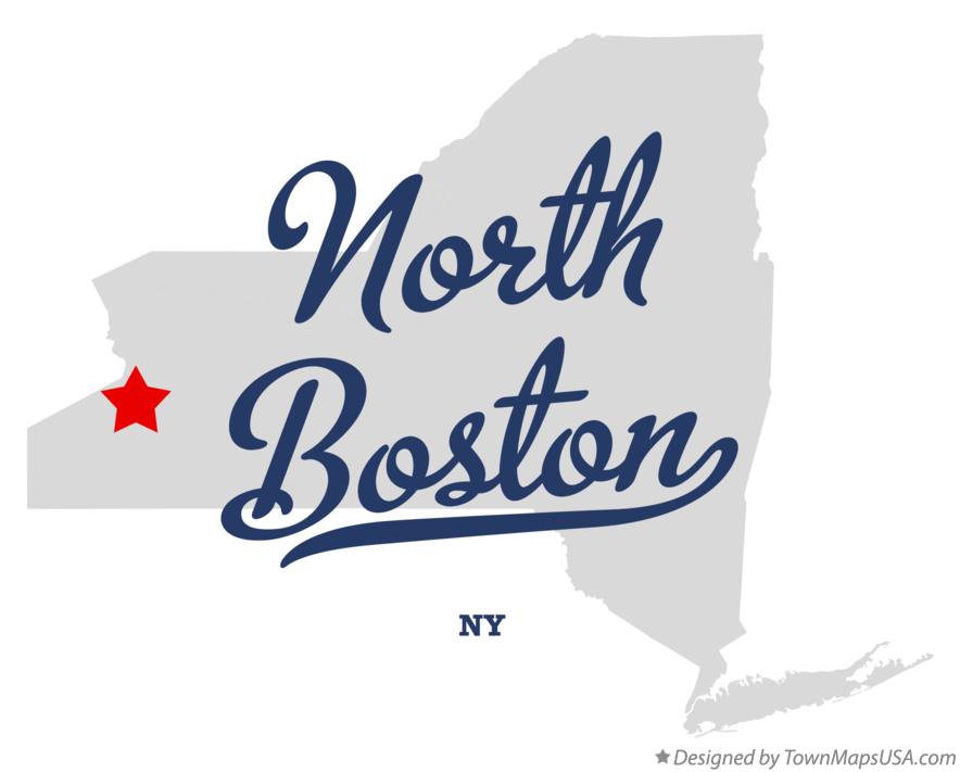 Map of North Boston New York NY