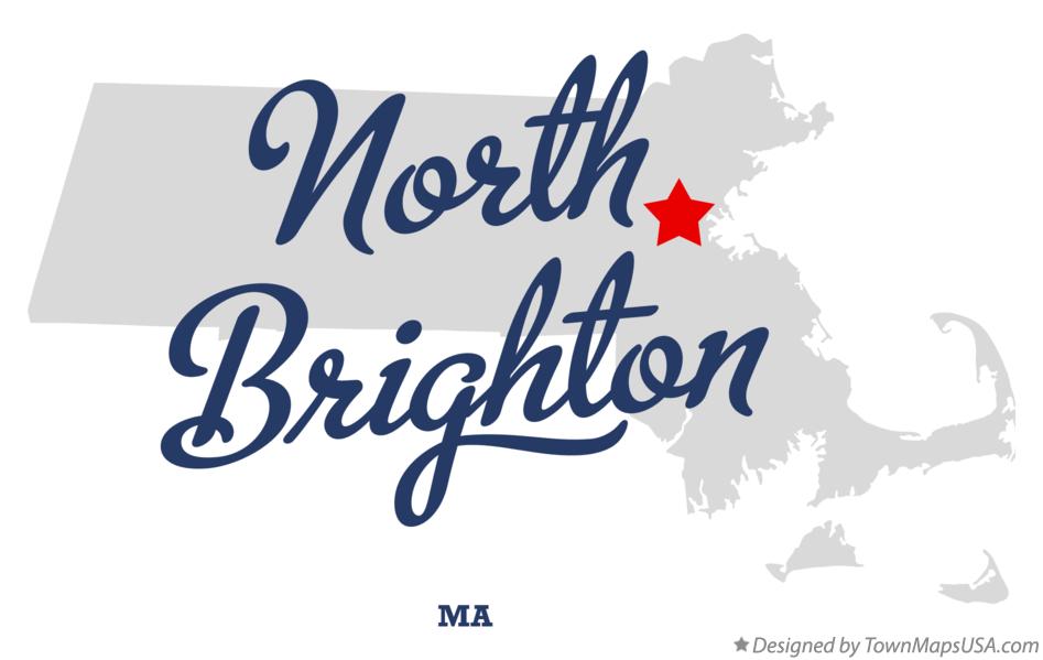 Map of North Brighton Massachusetts MA
