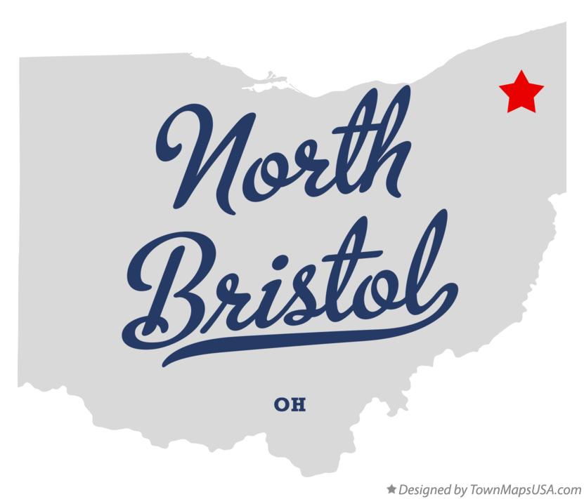 Map of North Bristol Ohio OH