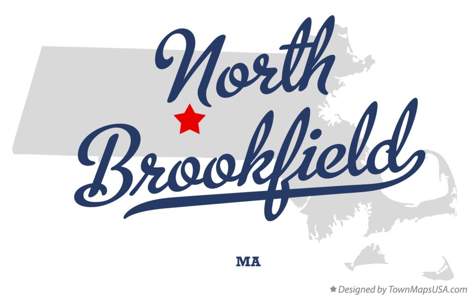 Map of North Brookfield Massachusetts MA