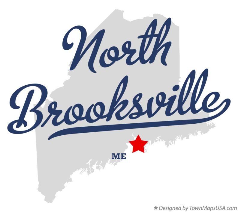 Map of North Brooksville Maine ME