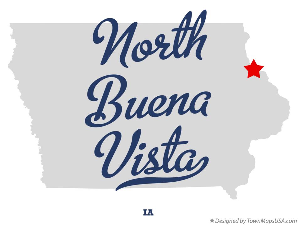 Map of North Buena Vista Iowa IA