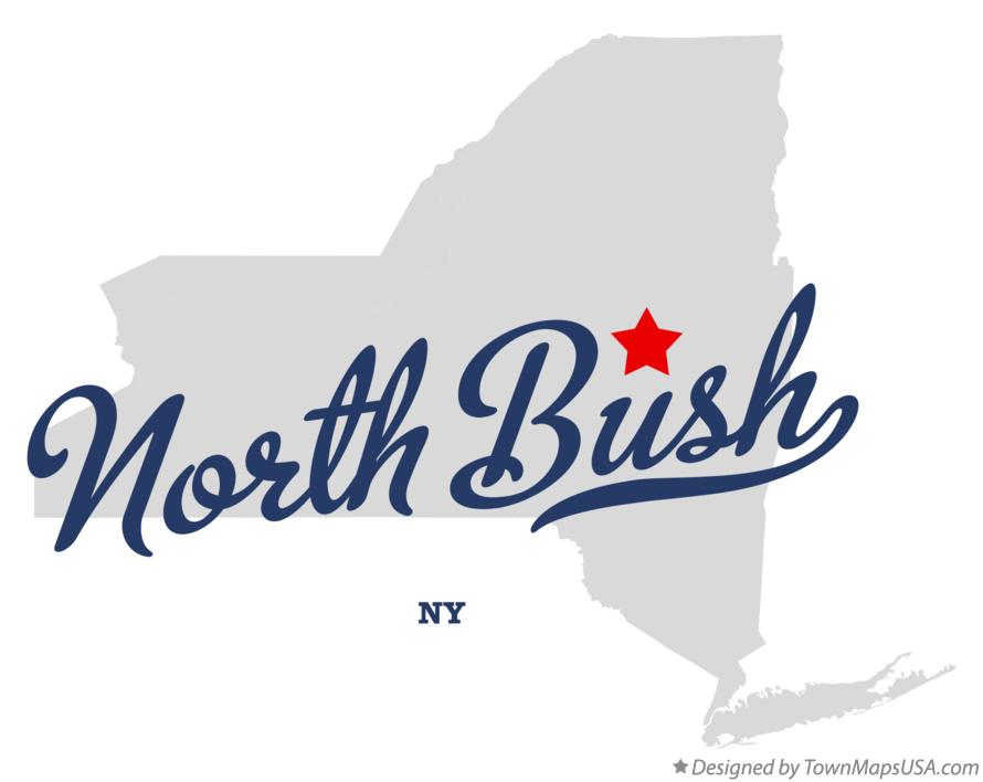 Map of North Bush New York NY