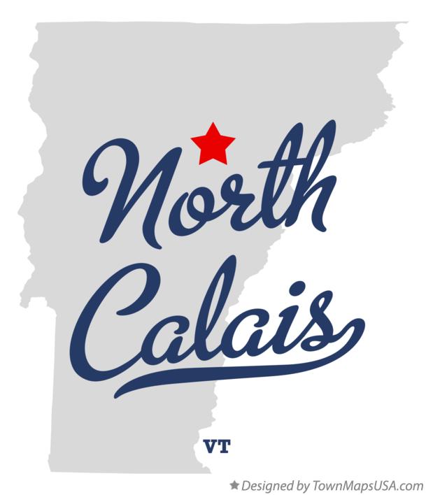 Map of North Calais Vermont VT