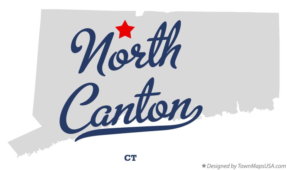 Map of North Canton Connecticut CT