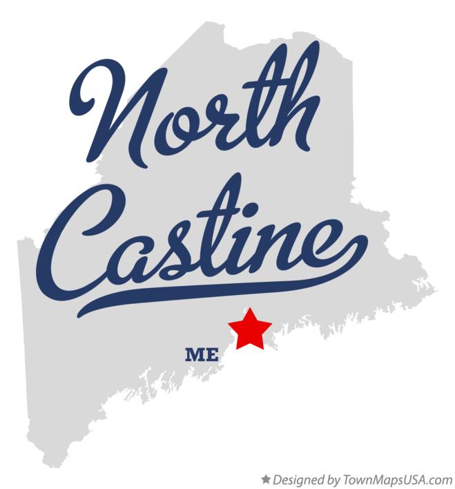 Map of North Castine Maine ME